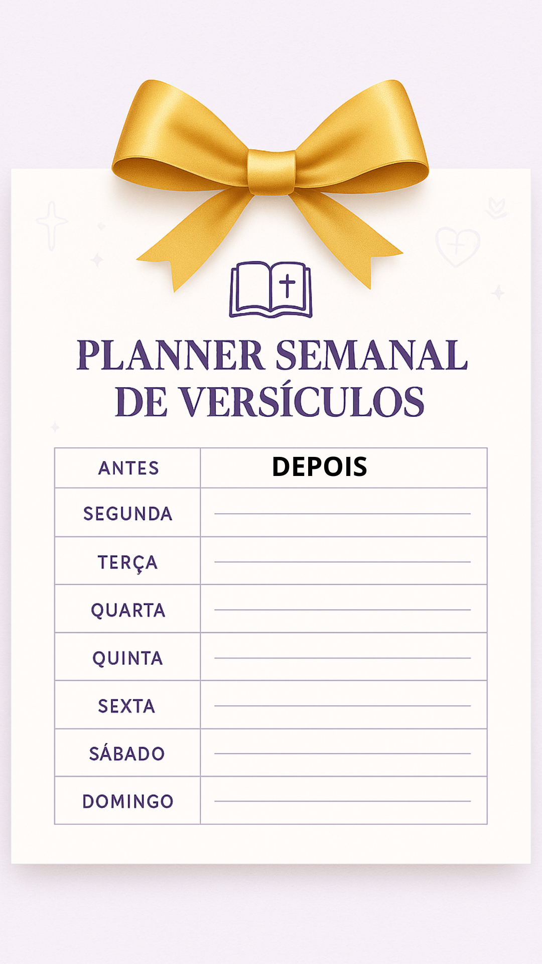 Planner Semanal de Versículos